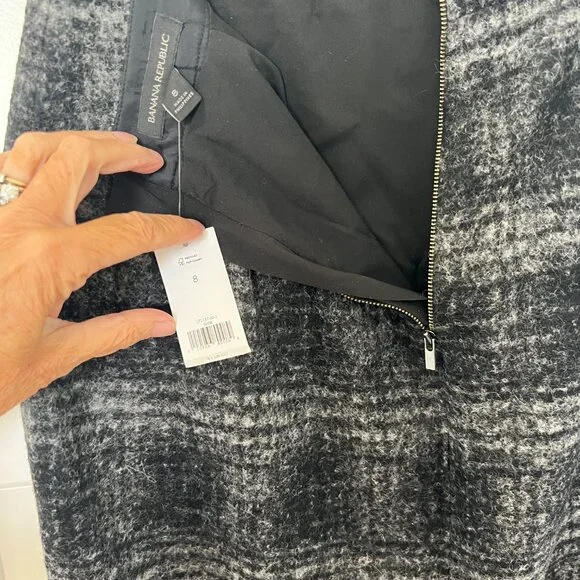 Banana Republic Plaid Pencil Skirt Size 8 - Picture 7 of 8